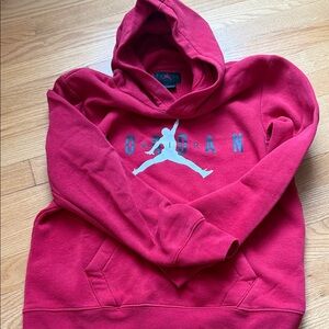 Jordan Crimson Hoodie with Iconic Logo